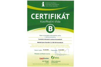 Certifikát klasifikační třída B