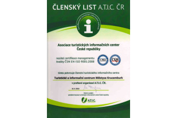 členský list A.T.I.C. ČR